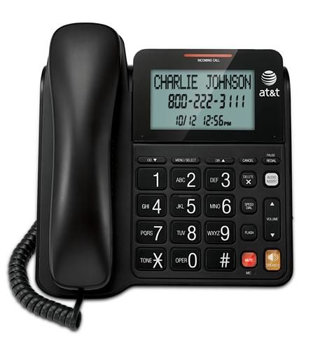 Corded Speakerphone with Display - BLACK