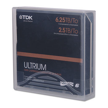 1/2"" Ultrium LTO-6 Cartridge, 2538 ft, 2.5TB Native/6.25TB Compressed