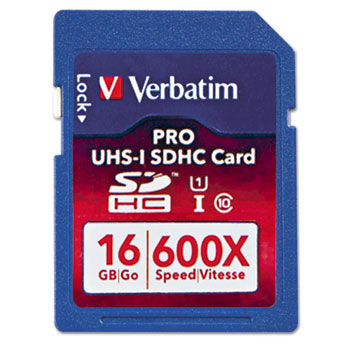 Pro 600X SDHC Class 10/UHS-1 Memory Card, 16GB