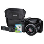 FinePix S4800 Digital Camera Bundle, 16MP, 30x Optical Zoom, 7.2x Digital Zoom