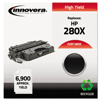Remanufactured CF280X (80X) High-Yield Toner, 6900 Page-Yield, Black