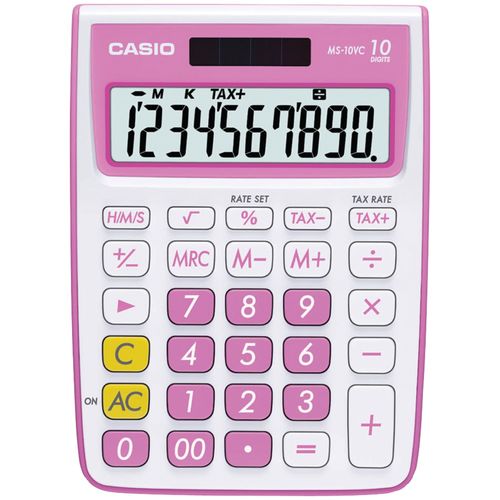 CASIO MS-10VC-PK 10 Digit Calculator (Pink)