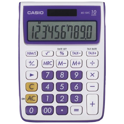CASIO MS-10VC-PL 10 Digit Calculator (Purple)