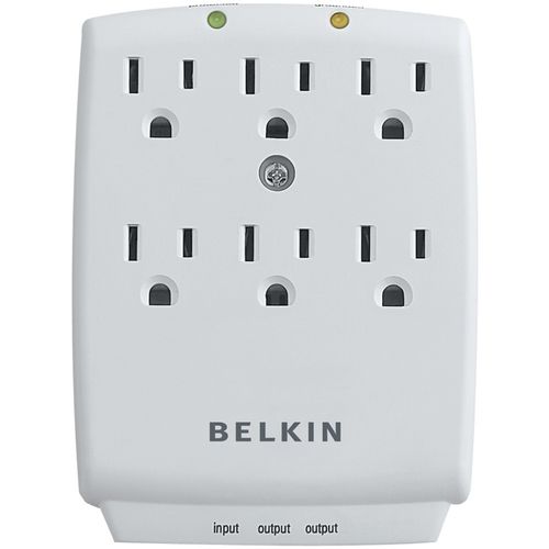 BELKIN F9H620-CW 6-Outlet Wall Mount Surge Protector
