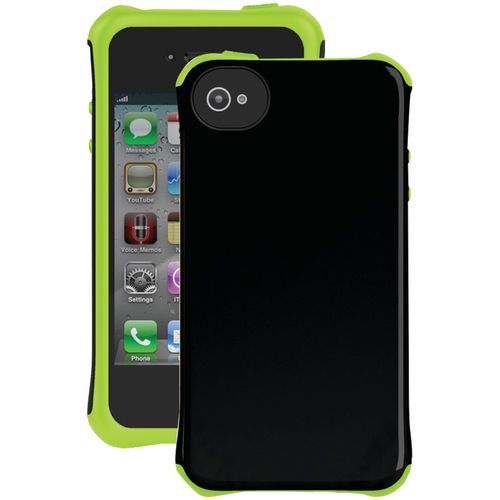 BALLISTIC AP1123-A005 iPhone(R) 4/4S Aspira Series Case (Black/Lime)
