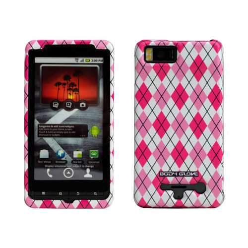 Body Glove Argyle Snap-On Case for Motorola Droid X2 MB870 - Pink Argyle Pattern
