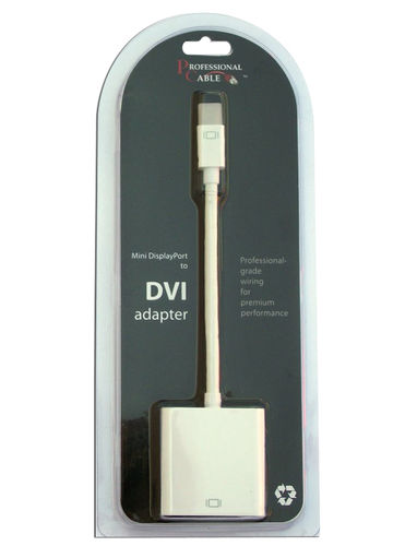 High-Life Mini Displayport (For Apple) To DVI Female Adapter - 6 Inches - Adapts Mini Displayport For Apple To DVI Cable
