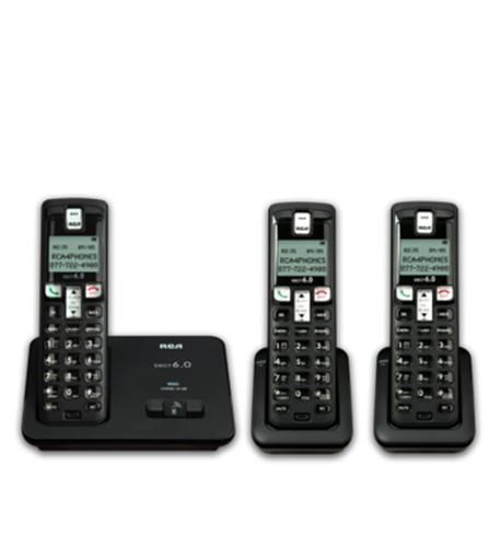 DECT 6.0 Digital Cordless Phone w/ 3 Han