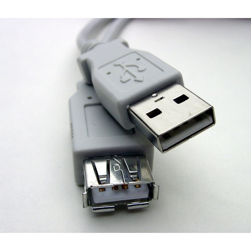 High-Life Gray - USB Extension, Fully Rated 24 AWG """"A"""" To """"A"""" Receptacle, 3 Feet - Extends USB Port, Cable, Or Device