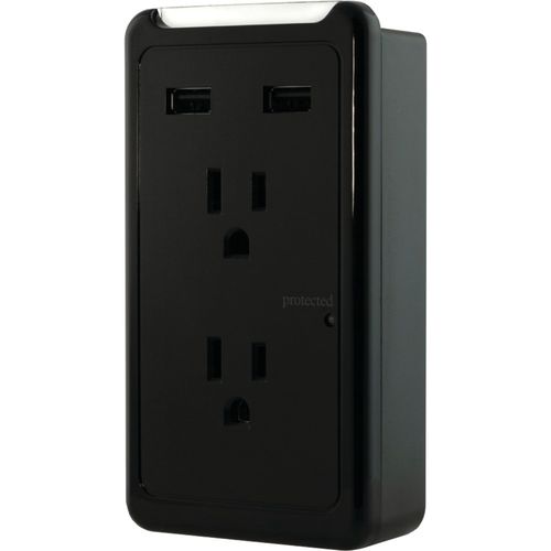 GE 14504 2-Outlet Tap with 2 USB Ports
