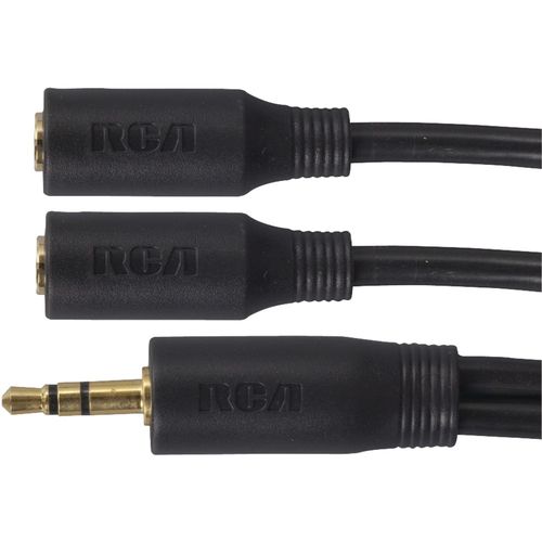 RCA AH26R Mini Stereo Headphone Y-Adapter, 6""