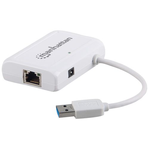 MANHATTAN 506892 UltraLynk 3-Port USB 3.0 Hub with Gigabit Ethernet Port