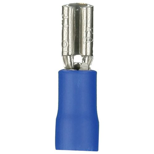 INSTALL BAY BVFD110 Non-Insulated Female Quick Disconnect, 100 pk (Blue; 16 - 14 gauge; .110)