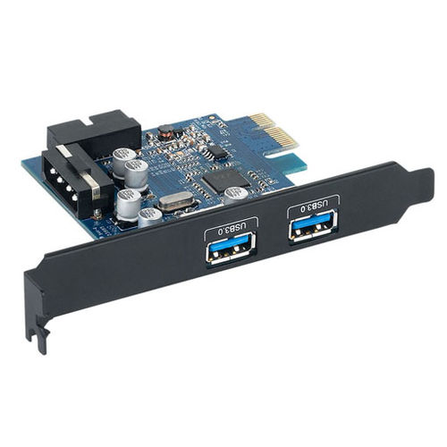 ORICO PVU3-2O2I USB3.0 PCI-Express Card with two rear ports and a USB3.0 20PIN Adapter Connector Transparent