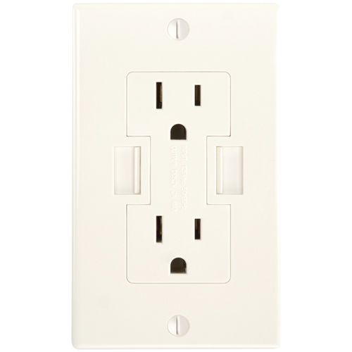 NEWER TECH NWTPWR2U15ATRA Power 2U 15-Amp In-Wall Dual AC/USB Wall Outlet (Light Almond)