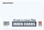 Index Cards Plain 4X6 50Ct Case Pack 12