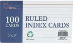 Index Cards Ruled 3X5 100 Ct Case Pack 24
