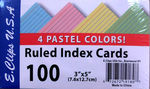 Index Cards - Pastel Colors - 3""x5"" - 100 ct Case Pack 60