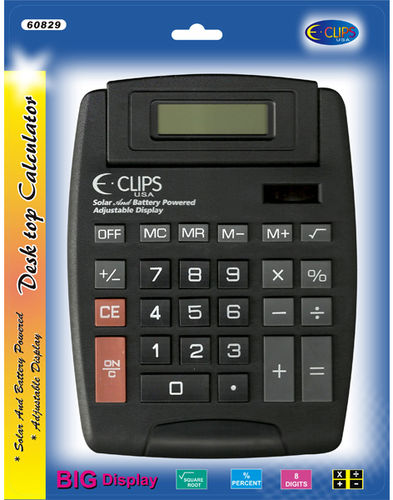 Calculator - Desk Top - Solar+Battery Case Pack 48