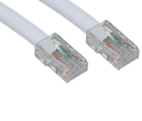 Cat 6 White Ethernet Patch Cable, Bootless, 14 foot