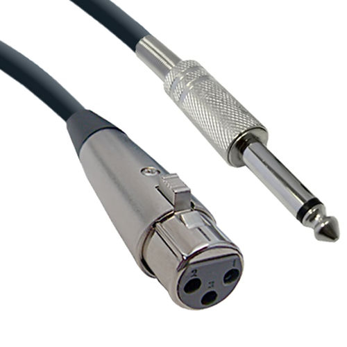 XLR Female to 1 / 4 Inch Mono Male Audio Cable, 100 foot