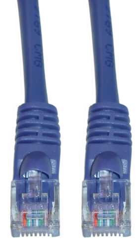 Cat 6 Purple Ethernet Patch Cable, Snagless / Molded Boot, 14 foot