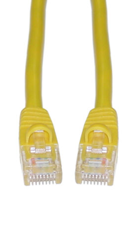 Cat 6 Yellow Ethernet Patch Cable, Snagless / Molded Boot, 3 foot