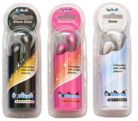MP3 Player Mini Stereo Headphones Case Pack 2