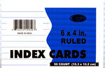Index Cards - Ruled - 50 count - 4"" x 6"" Case Pack 72