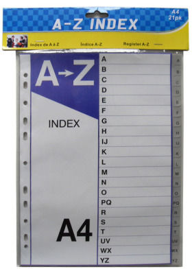 A-Z Index Dividers for Binders Case Pack 8