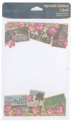 8-Pack 6""x9"" Imprintable Sheets with Hawaiian Border Case Pack 24