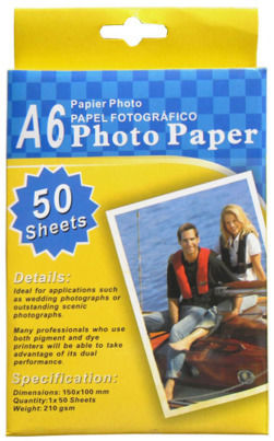 50-Pack 4""x6"" Photo Paper Case Pack 8