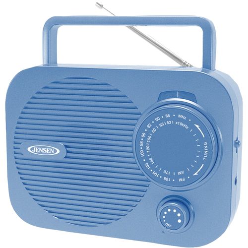 JENSEN MR-550-BL Portable AM/FM Radio (Blue)