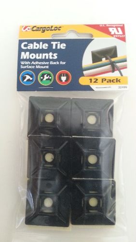 Cable Tie Mounts, 12pk Case Pack 144