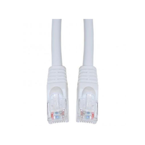 Cat 5e White Ethernet Patch Cable, Snagless / Molded Boot, 50 foot