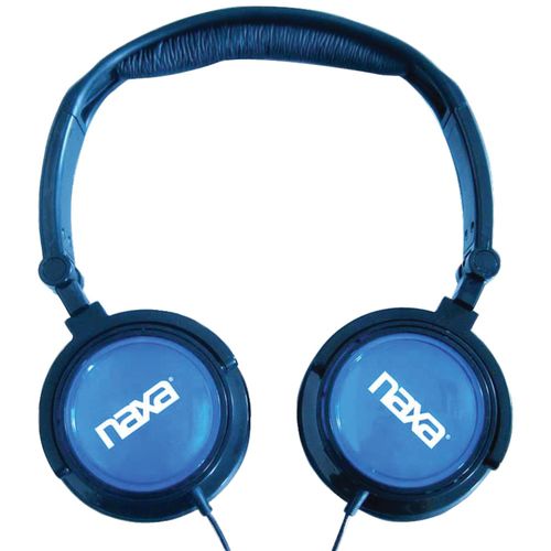 NAXA NE926BL 2-In-1 Combo Super Bass Stereo Headphones & Earbuds (Blue)