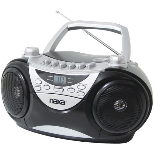 NAXA NPB241 Portable CD Player, AM/FM Radio & Cassette Player/Recorder