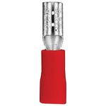 INSTALL BAY RVFD110 Non-Insulated Female Quick Disconnect, 100 pk (Red; 22 - 18 gauge; .110)