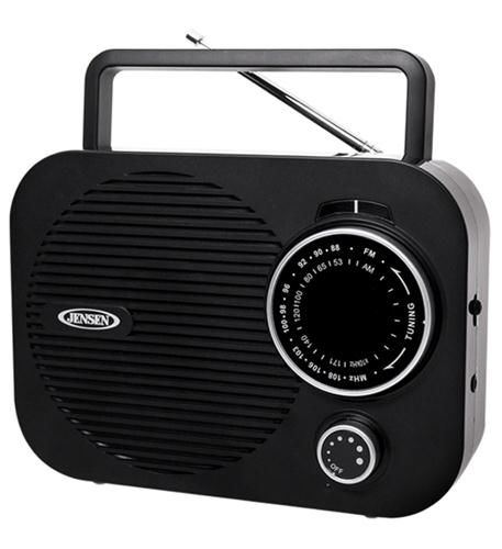 Portable AM/FM radio (Black) w/ Aux jack