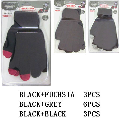 Phone Gloves Black for Smart Phone Case Pack 72