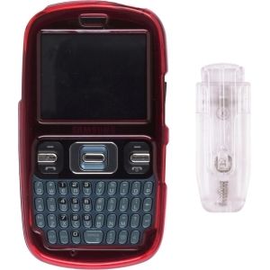 Wireless Solutions Snap On Case with Ratcheting Belt Clip for Samsung SCH-R350 - Red