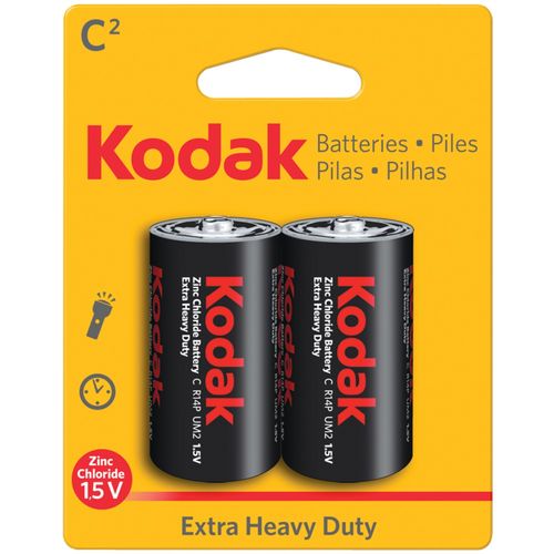 KODAK KCHZ-2 30383609 Extra Heavy-Duty Carbon Zinc Batteries (C; 2 pk)