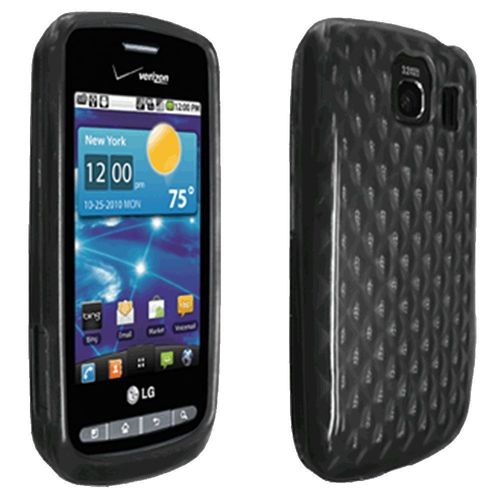 OEM Verizon High Gloss Silicone Case for LG Vortex VS660 (Black)