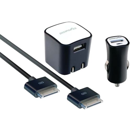 DIGIPOWER PD-PK502 iPad(R)/iPhone(R)/iPod(R) 2.1-Amp Home & Car Power Kit