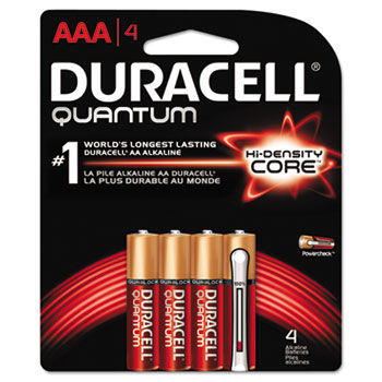 Quantum Alkaline Batteries with Duralock Power Preserve Technology, AAA,4/Pk