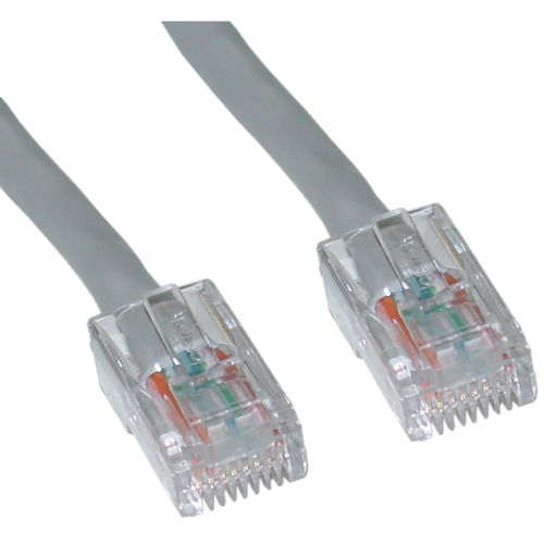 Cat 6 Gray Ethernet Patch Cable, Bootless, 2 foot