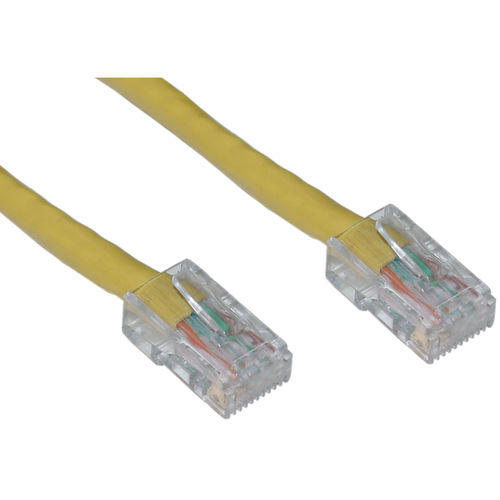 Cat 6 Yellow Ethernet Patch Cable, Bootless, 4 foot