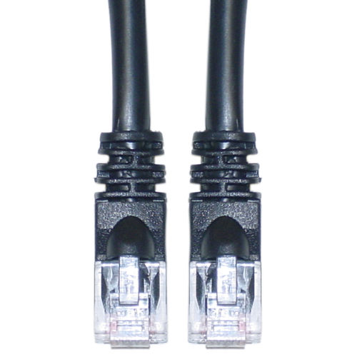 Cat 6 Black Ethernet Patch Cable, Snagless / Molded Boot, 30 foot