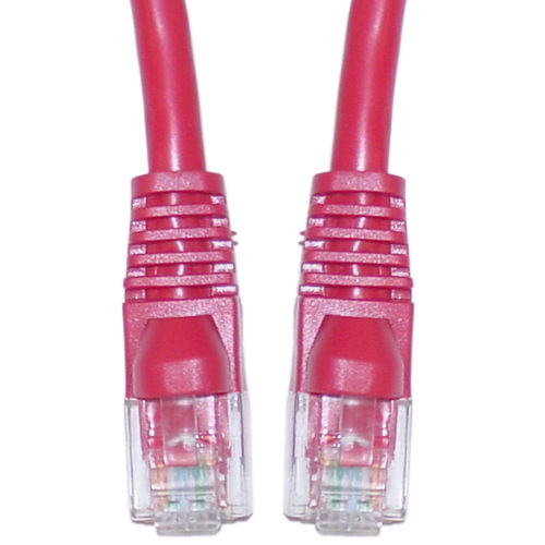 Cat 6 Red Ethernet Patch Cable, Snagless / Molded Boot, 35 foot