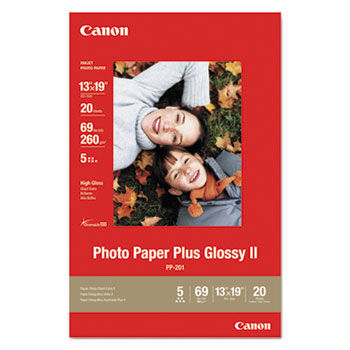 Photo Paper Plus Glossy II, 13 x 19, 10.6 mil, White, 20 Sheets/Pack